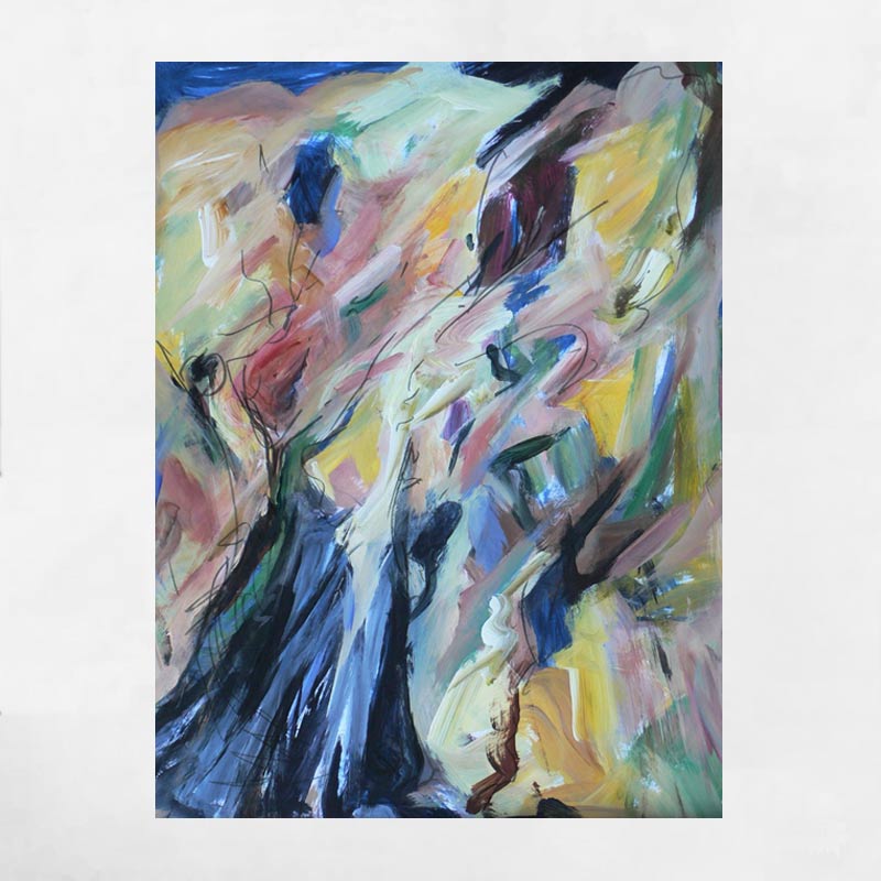Dietrich Braumann, Bäume, 50x70cm, Acryl