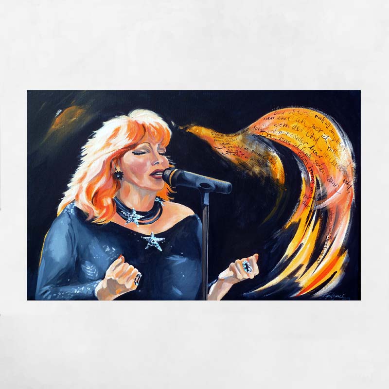 Dr. Elke Folgner, Portrait Romy Hag, 120x80cm, Acryl